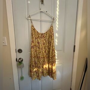 Floral Yellow and Purple Sundress